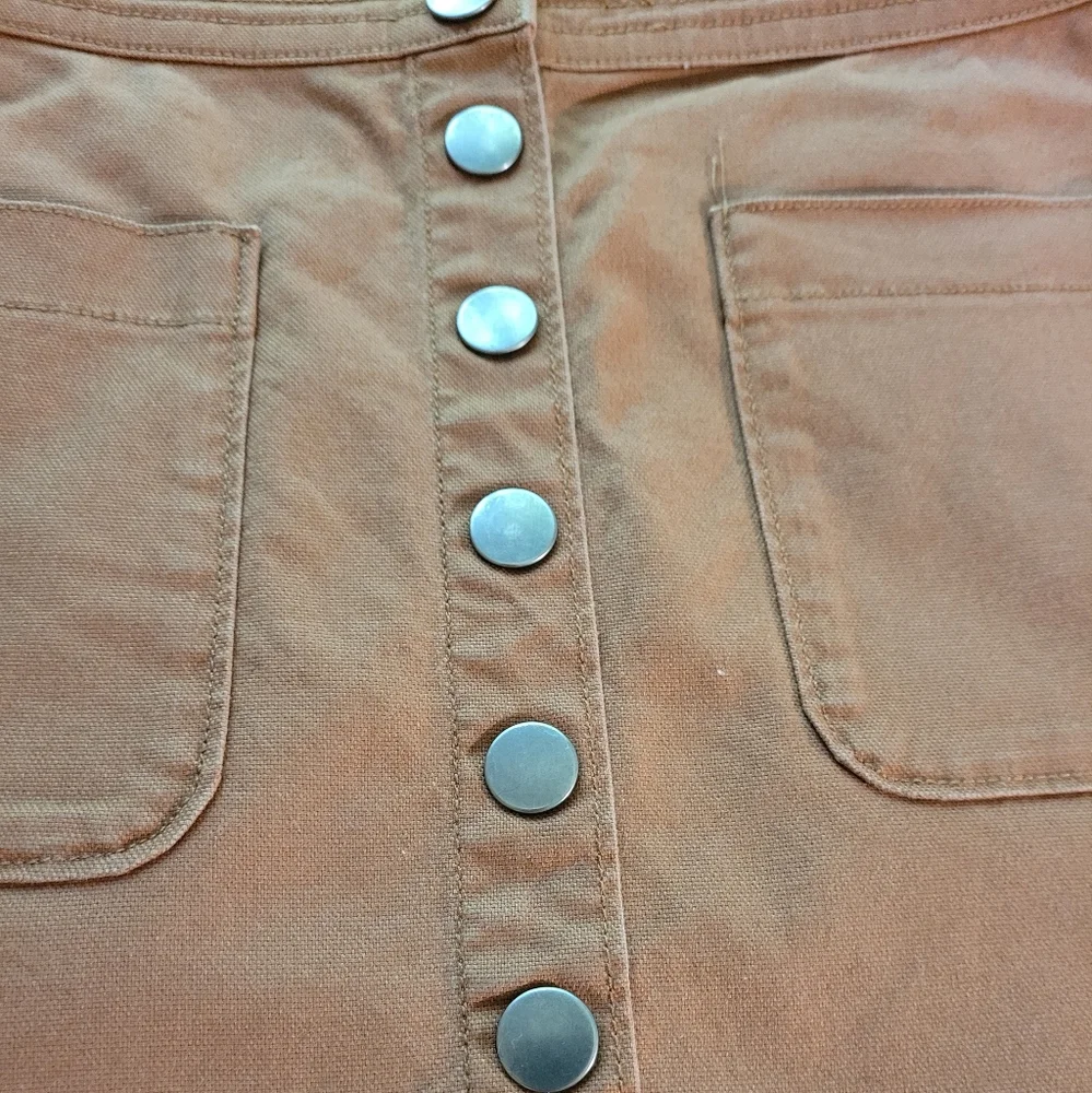 Madewell tan high waisted button front skirt - Picture 6 of 11